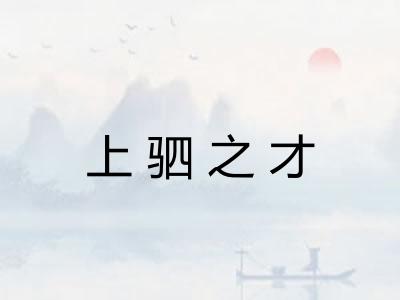 上驷之才