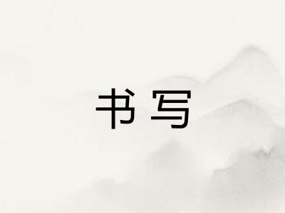 书写