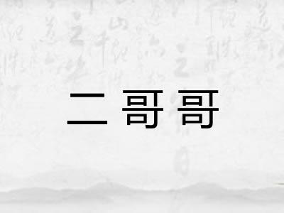 二哥哥