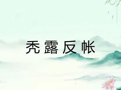 秃露反帐