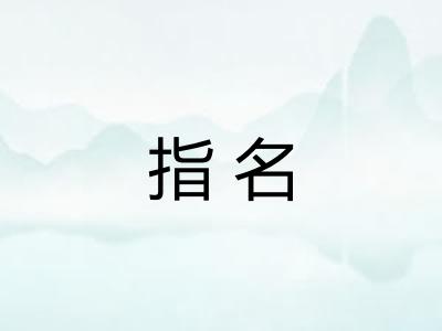 指名 指名
