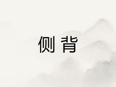 侧背 侧背