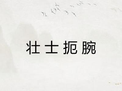 壮士扼腕