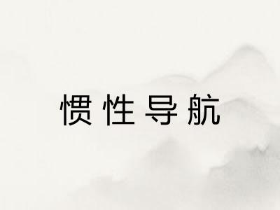 惯性导航 惯性导航