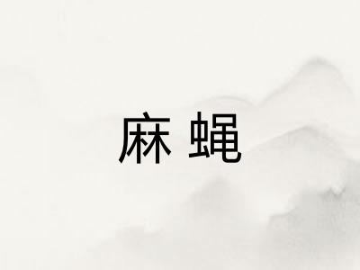 麻蝇