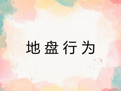 地盘行为
