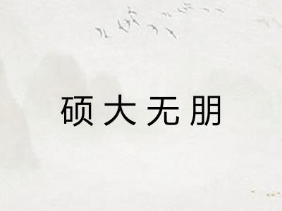 硕大无朋 硕大无朋