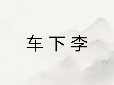 车下李