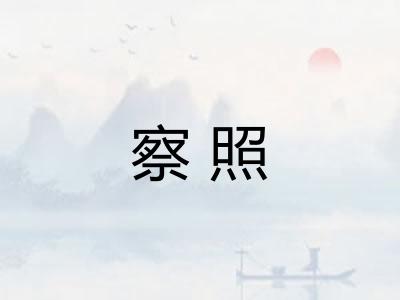 察照