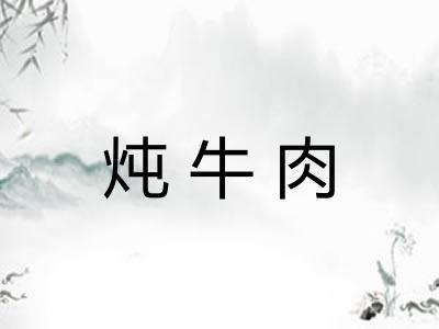 炖牛肉 炖牛肉