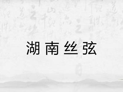 湖南丝弦