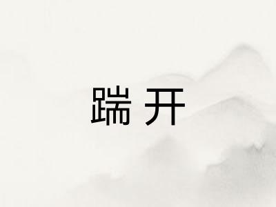 踹开