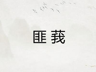 匪莪