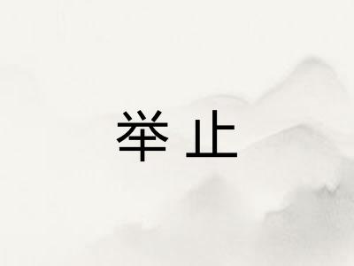举止 举止