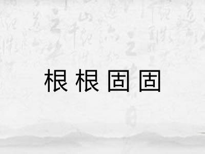 根根固固
