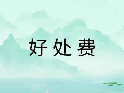好处费