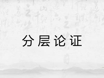 分层论证 分层论证