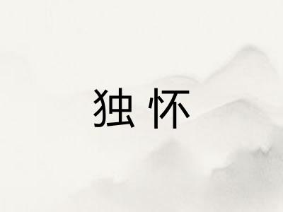 独怀
