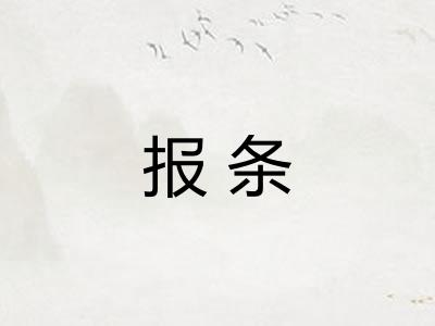 报条 报条
