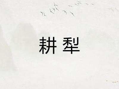 耕犁