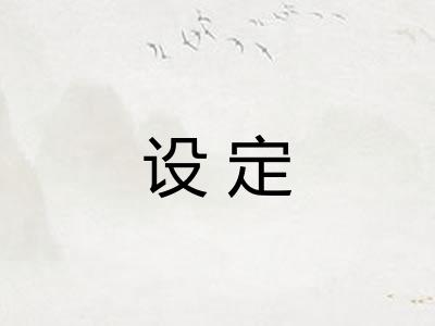 设定
