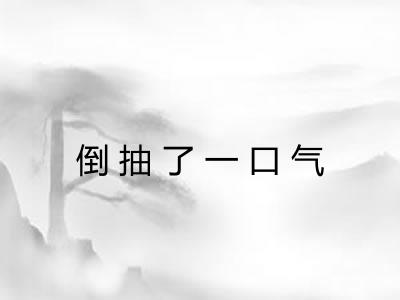 倒抽了一口气 倒抽了一口气