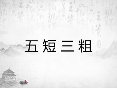 五短三粗