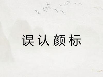 误认颜标