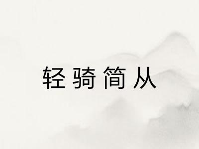 轻骑简从