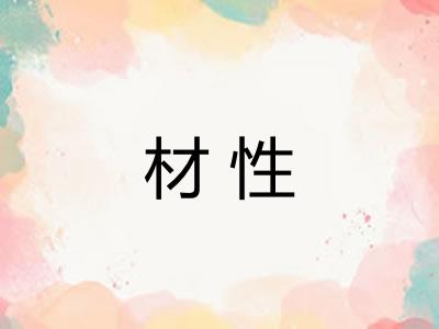 材性