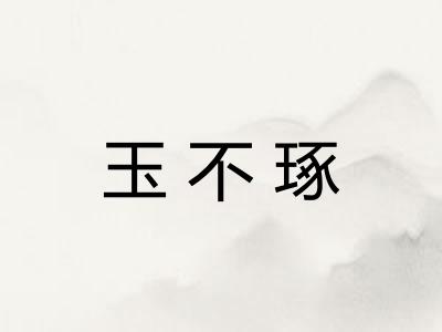 玉不琢
