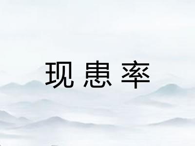 现患率 现患率
