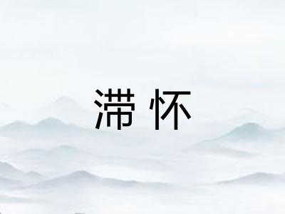滞怀 滞怀