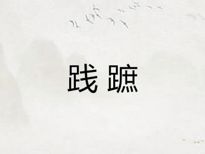 践蹠