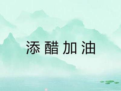 添醋加油 添醋加油