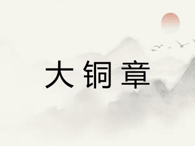 大铜章 大铜章