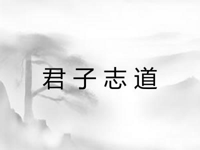君子志道