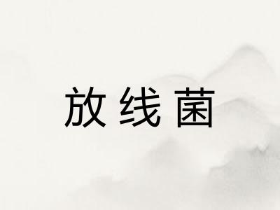 放线菌 放线菌