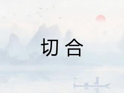切合 切合