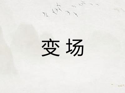 变场 变场