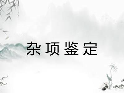 杂项鉴定
