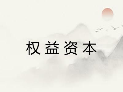 权益资本 权益资本