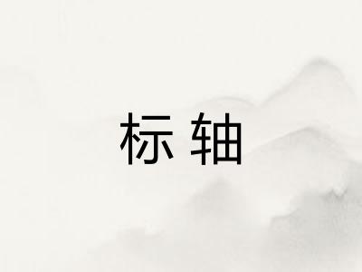 标轴 标轴