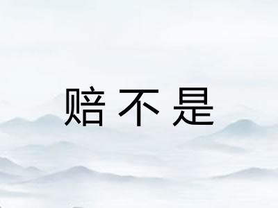 赔不是 赔不是