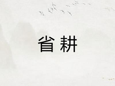 省耕