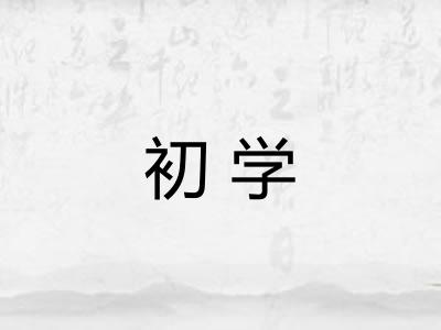 初学