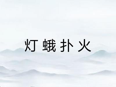 灯蛾扑火 灯蛾扑火