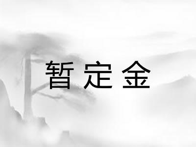 暂定金 暂定金