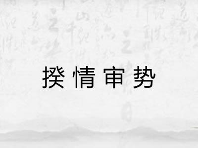 揆情审势