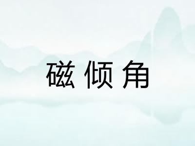 磁倾角 磁倾角